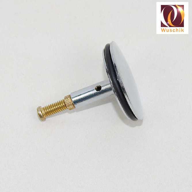 Bathtub drain plug 43 mm, brass, chrome, stopper closer valve